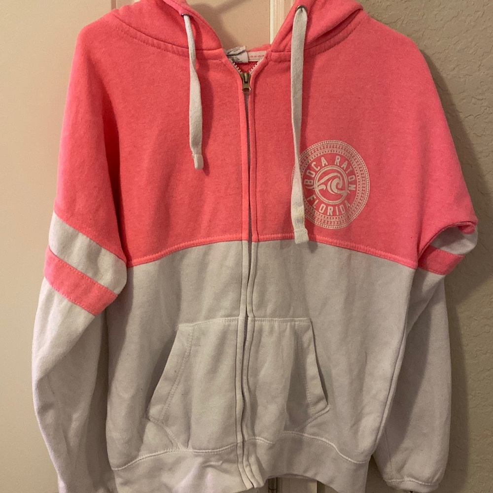 Boca Raton Pink Zip-Up